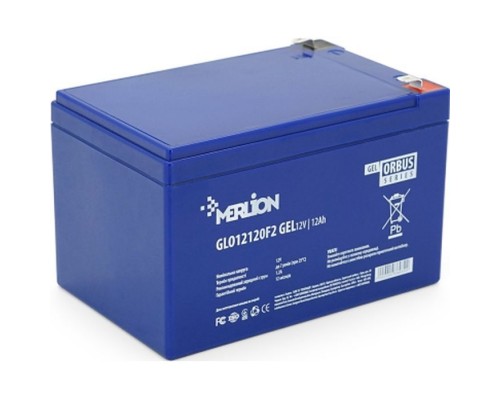 Батарея до ДБЖ Merlion GLO 12V 12Ah GEL (GLO12120F2 GEL)