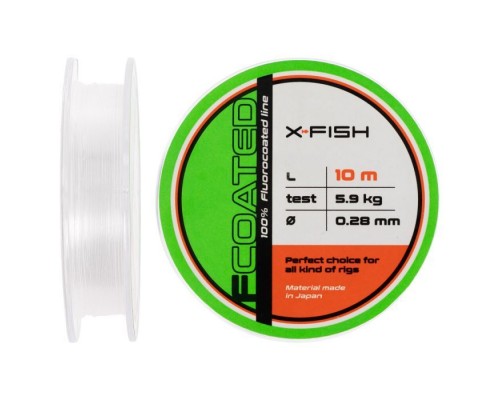 Флюорокарбон X-Fish FCoated 10m 0.28mm 5.9kg (1917.01.27)