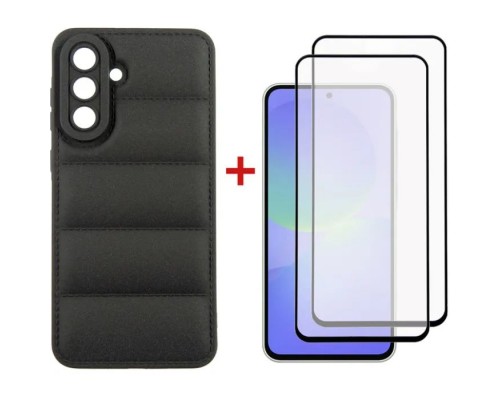 Чохол до мобільного телефона Dengos Kit Samsung Galaxy A36 Soft + 2 pcs glass (Black) (DG-CTG2P-13)