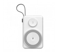 Батарея універсальна Choetech Magnetic Wireless 10000mAh 15W, PD, QC/3.0, 3in1charg. with build-in cable (B695-GW)