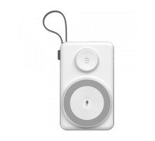 Батарея універсальна Choetech Magnetic Wireless 10000mAh 15W, PD, QC/3.0, 3in1charg. with build-in cable (B695-GW)