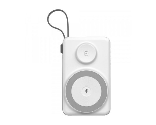 Батарея універсальна Choetech Magnetic Wireless 10000mAh 15W, PD, QC/3.0, 3in1charg. with build-in cable (B695-GW)