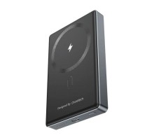 Батарея універсальна Choetech Magnetic Wireless 10000mAh 20W, PD, Qi-15W, USB-C In/Out, Ultra-thin, Black (B739-CCBK)