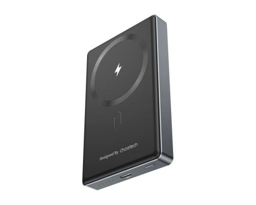 Батарея універсальна Choetech Magnetic Wireless 10000mAh 20W, PD, Qi-15W, USB-C In/Out, Ultra-thin, Black (B739-CCBK)