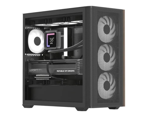 Корпус AeroCool D301A-G-BK-v2 Black (ACCS-DS03043.11)