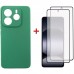 Чохол до мобільного телефона Dengos Xiaomi Redmi Note 14 5G Soft + glass 2pcs (Mint) (DG-CTG2P-14)