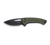 Ніж Sencut Squiggy, Black/Green G10, Darkwash (S24082A-2)