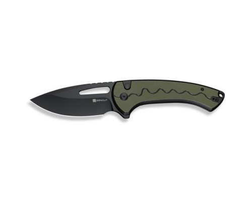 Ніж Sencut Squiggy, Black/Green G10, Darkwash (S24082A-2)