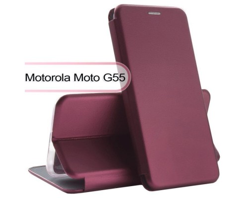 Чохол до мобільного телефона BeCover Exclusive Motorola Moto G55 Red Wine (713521)