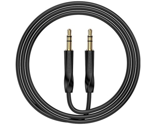 Кабель мультимедійний 3.5mm M to 3.5mm M 1.0m black BOROFONE (6974443389166)