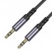 Кабель мультимедійний 3.5mm M to 3.5mm M 1.0m grey BOROFONE (6941991118968)