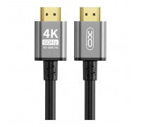Кабель мультимедійний HDMI M to HDMI M 5.0m V2.0 black XO (GB017B-HDMI.tranish)