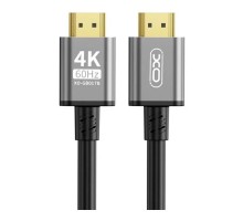 Кабель мультимедійний HDMI M to HDMI M 5.0m V2.0 black XO (GB017B-HDMI.tranish)