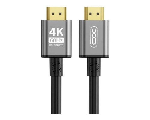 Кабель мультимедійний HDMI M to HDMI M 5.0m V2.0 black XO (GB017B-HDMI.tranish)