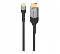 Кабель мультимедійний USB-C to HDMI M 1.8m grey Promate (mediacord-8k.grey)