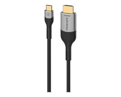 Кабель мультимедійний USB-C to HDMI M 1.8m grey Promate (mediacord-8k.grey)