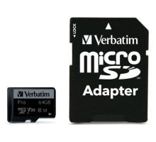 Карта пам'яті Verbatim 64GB microSDXC class 10 UHS-III PRO (47042)
