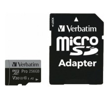 Карта пам'яті Verbatim 256GB microSDXC class 10 UHS-III PRO (47045)