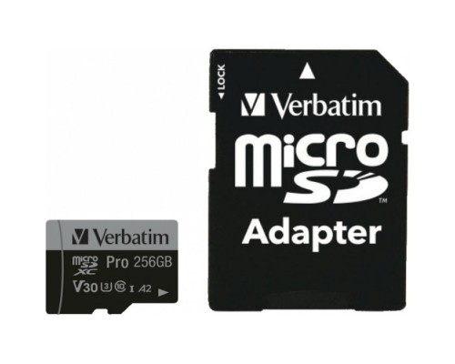 Карта пам'яті Verbatim 256GB microSDXC class 10 UHS-III PRO (47045)