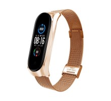 Ремінець до фітнес браслета BeCover Metal для Xiaomi Mi Smart Band 8 Rose Gold (709360)