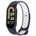 Ремінець до фітнес браслета BeCover Vents Style для Xiaomi Mi Smart Band 10 Blue-White (713632)