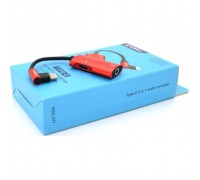 Перехідник USB-C 4-in-1 Audio Adapter USB-C + 3.5mm red iKAKU (KSC-377-TC-R)