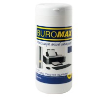 Серветки Buromax Wet wipes for OFFICE Equipment 100pcs, tube (BM.0801)