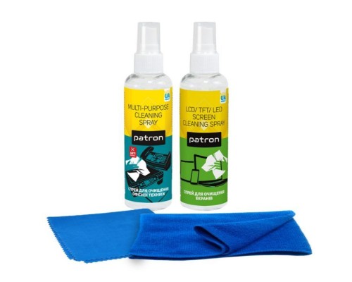 Універсальний чистячий набір Patron Spray f/tech100ml +ScreenSprF3-008+2microfibre (CS-PN-BUNDL-17)