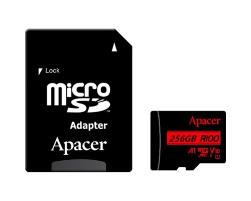 Карта пам'яті Apacer 256GB microSDXC class 10 UHS-I V10 A1 (AP256GMCSX10UB-R)