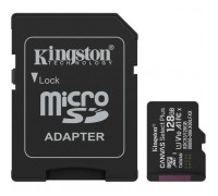 Карта пам'яті Kingston 128GB (з SD адаптером) Class 10 UHS-I U1 V10 A1 (SDCS3/128GB)