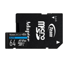 Карта пам'яті Team 64GB microSDXC class 10 UHS-I U3 V30 A1 Elite (TEAUSDX64GIV30A103)