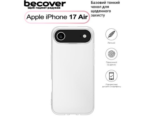 Чохол до мобільного телефона BeCover Apple iPhone 17 Air Transparent (713759)