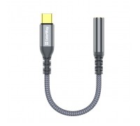 Перехідник USB-C to 3.5mm F 0.14m gray ColorWay (CW-AD-CJ)