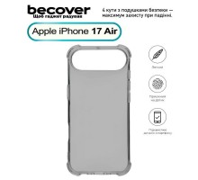 Чохол до мобільного телефона BeCover Anti-Shock Apple iPhone 17 Air Grey (713796)