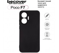 Чохол до мобільного телефона BeCover Silicone Poco F7 Black (713776)