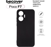 Чохол до мобільного телефона BeCover Silicone Poco F7 Black (713776)