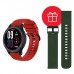 Смарт-годинник 2E Motion GT2 47mm Black-red + ремінець зелений (2E-CWW21BKRD-WS)