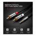 Кабель мультимедійний 3.5mm M to 2xRCA M 1.0m AV116 black Ugreen (10749)