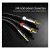 Кабель мультимедійний 3.5mm M to 2xRCA M 1.0m AV116 black Ugreen (10749)