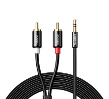 Кабель мультимедійний 3.5mm M to 2xRCA M 3.0m AV116 black Ugreen (10590)