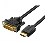 Кабель мультимедійний HDMI M to DVI M 2.0m HD106 black Ugreen (10135)