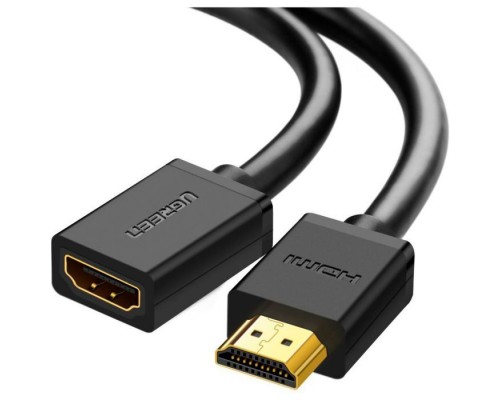 Кабель мультимедійний HDMI M to HDMI F 1.0m HD107 black Ugreen (10141)