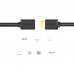 Кабель мультимедійний HDMI M to HDMI F 1.0m HD107 black Ugreen (10141)