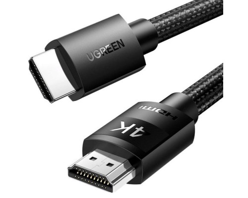 Кабель мультимедійний HDMI M to HDMI M 10.0m 4K30Hz braided HD119 black Ugreen (40104)