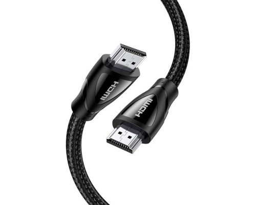 Кабель мультимедійний HDMI M to HDMI M 5.0m braided HD140 black Ugreen (80405)