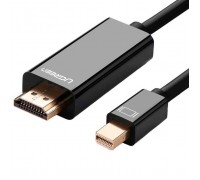 Кабель мультимедійний miniDisplayPort M to HDMI M 1.5m MD101 4K black Ugreen (20848)