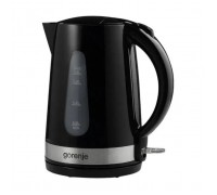 Електрочайник Gorenje 1.7л, 2,200 Вт, strix контроль, скло, чорний (K17OGP)