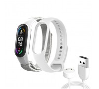 Ремінець до фітнес браслета Armorstandart комплект 3шт Xiaomi Mi Band 7/6/5 New Style White (ARM77041)