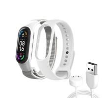 Ремінець до фітнес браслета Armorstandart комплект 3шт Xiaomi Mi Band 7/6/5 New Style White (ARM77041)