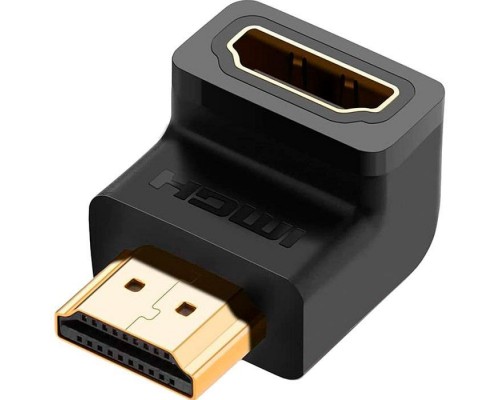 Перехідник HDMI M to HDMI F 90° corner Down HD112 black Ugreen (20109)